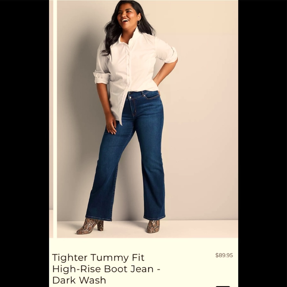 Lane Bryant Tighter Tummy High Rise Bootcut Jeans